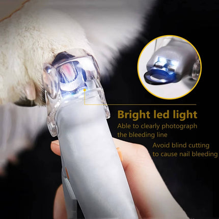 Dog Nail Clippers with LED Light and 5X Magnifier, Cat Nail Clippers with Nail Catcher – image 4