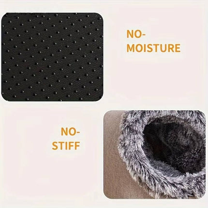 Cat Bed Cave for Indoor Cats, Covered Cat Cave Bed with Insulated Plush Lining, Warm Winter Pet Bed for Small – image 7