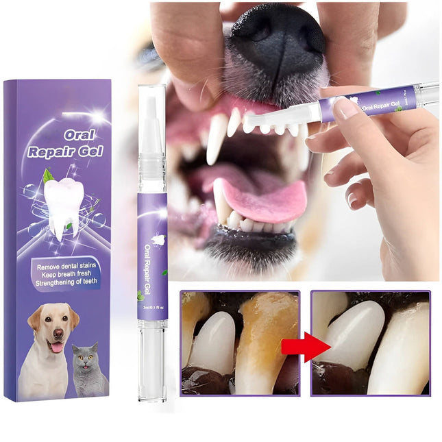 Dog Dental Gel 3 Pack, Dog Teeth Cleaning Gel for Dog Dental Care, Breath Freshener and Tartar Remover for Dogs
