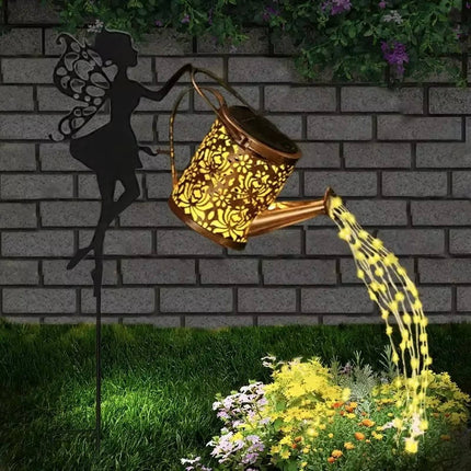 Outdoor Solar Light Fairy Garden Decorations, Hanging Solar Lamp