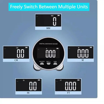 Digital Measuring Tape with LCD Display and Measuring Wheel for Curved and Irregular Surfaces