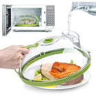Microwave Cover with Water Steamer, Microwave Food Cover with Steam Vent, 10 Inch Microwave Plate Cover, Splatter Guard