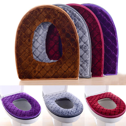 Bathroom Toilet Seat Covers Padded, Warm Toilet Seat Cushion – image 4