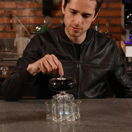 Party Drink Dispenser for 6 Shots, Acrylic Beverage Dispenser