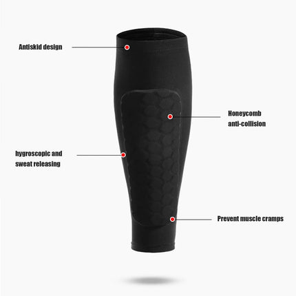 Soccer Shin Guards 1 Pair, Honeycomb Compression Shin Guard Sleeves