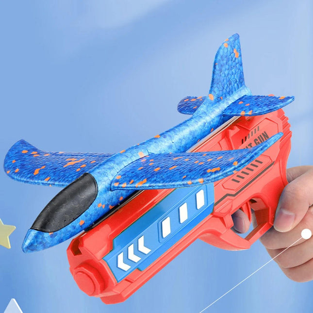 Airplane Toy with Catapult Launcher, Foam Glider Plane for Children