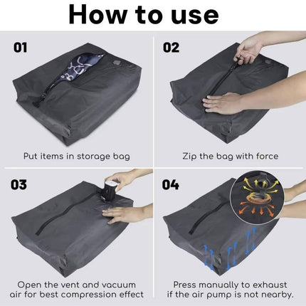 Vacuum Seal Bags for Clothes with Rechargeable Travel Vacuum Pump, 2 Waterproof Vacuum Storage Bags with Pump – image 10