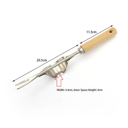 V Shaped Weed Puller Tool with Long Wooden Handle, Manual Stand Up Root Remover for Lawns, Flower Beds and Vegetable Gardens