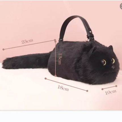 Cat Bag, Plush Shoulder Bag with Adjustable Strap – image 4