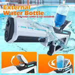 Tuzwa Electric Water Gun – Rechargeable Automatic Water Blaster with Auto Suction, 300ml Tank & 8–10m Long Range