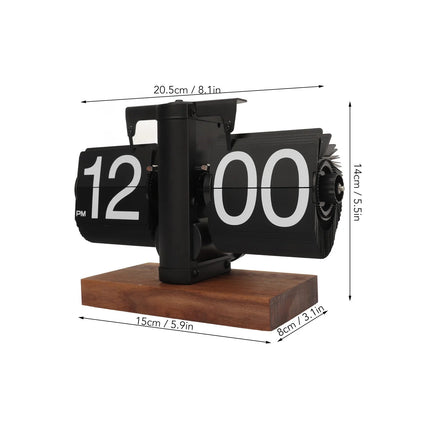 Vintage Flip Clock with 12 Hour Display, Shelf Setting – image 5