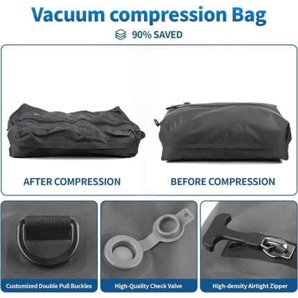 Vacuum Seal Bags for Clothes with Rechargeable Travel Vacuum Pump, 2 Waterproof Vacuum Storage Bags with Pump – image 4