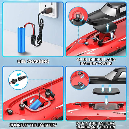 Remote Control Boat for Kids, Fast Speed Boat Toy for Pool and Lake – image 13