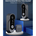 Tuzwa Wireless Video Doorbell Camera – 2.4GHz WiFi Smart Doorbell with PIR Motion Detection, HD Wide-Angle Video, Night Vision & Two-Way Audio