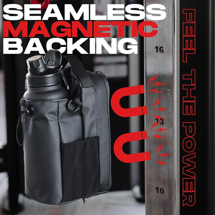 Crossbody Bags for Men and Women, Magnetic Gym Bag with Water Bottle Holder