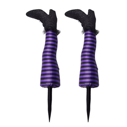 Witch Legs Halloween Yard Stakes with Stockings, Outdoor Halloween Decorations – image 5