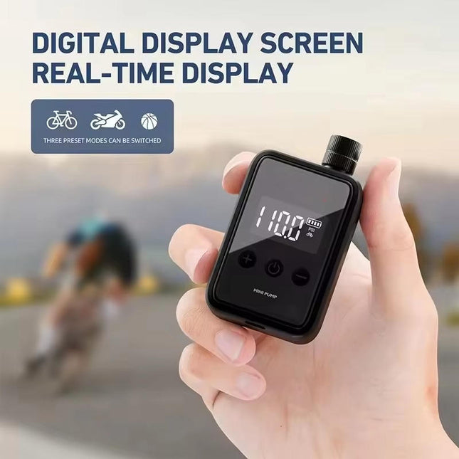 Electric Bike Pump with Digital Display, Presta Valve Pump