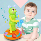 Caterpillar Toy with Saxophone, Musical Dancing Sensory Toy with LED Lights, Wiggling Montessori Toy for Toddlers