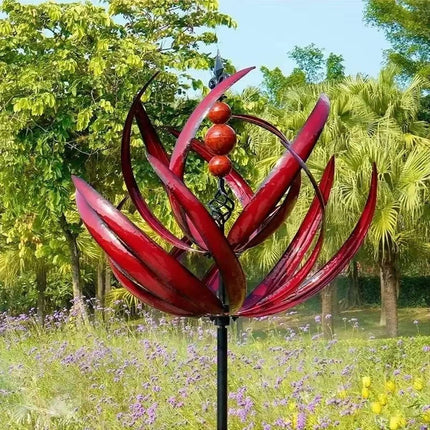 Metal Wind Spinner for Garden, Tulip Whirligig Yard Art – image 4