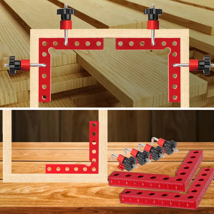 Woodworking Clamps 90 Degree, Aluminum Corner Clamps for Picture Frames and Boxes, Right Angle Clamp for Cabinets