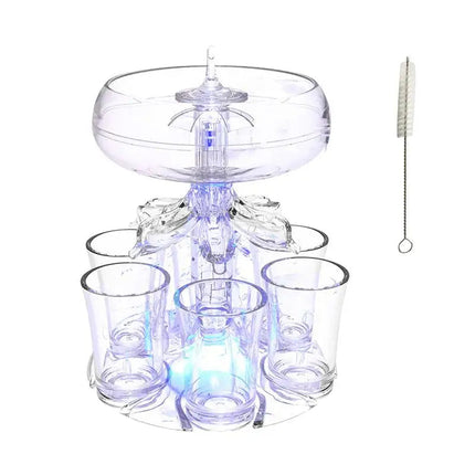 Party Drink Dispenser for 6 Shots, Acrylic Beverage Dispenser – image 4
