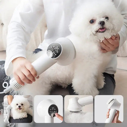 Dog Hair Dryer with Slicker Brush, 2 in 1 Dog Grooming Tool