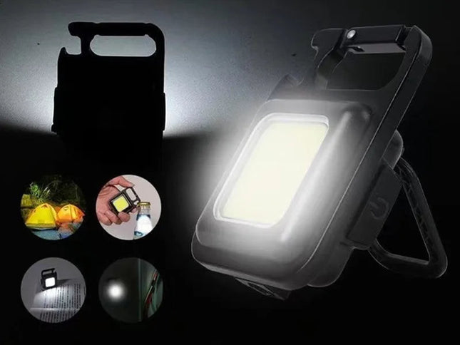 Rechargeable Flashlight Keychain, Everyday Carry Flashlight with Magnet, Mini LED Flashlight with Bottle Opener
