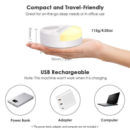 White Noise Machine for Sleep, Infant White Noise Machine with Warm Night Light, 20 Sounds – image 4