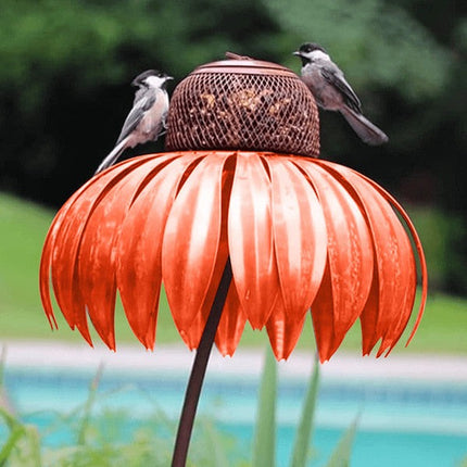 Bird Feeder, Coneflower Bird Feeder with Wide Seed Dish