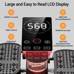 Tuzwa Electric Under Desk Elliptical – 12 Speeds & 12 Auto Programs, Forward/Reverse Pedals, Remote Control, LCD Display & Quiet Motor