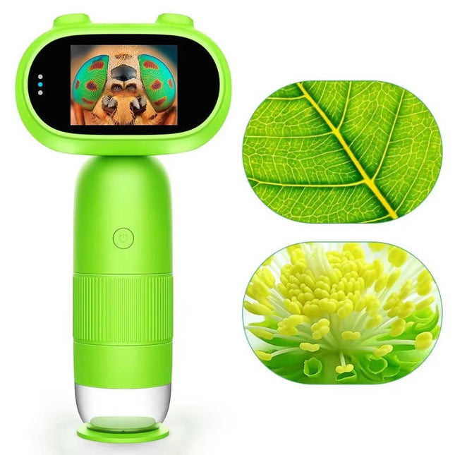 Digital Microscope for Kids, Handheld Digital Microscope with 2 Inch Screen, Microscope with Camera and UV Light