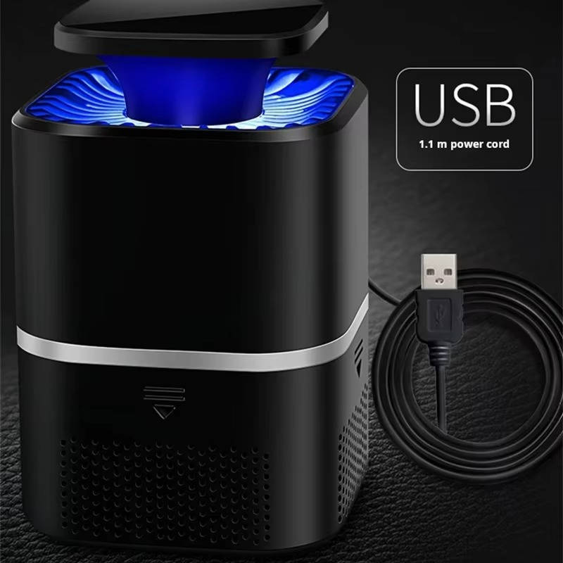 Tuzwa UV Mosquito Trap Lamp – 365nm USB Rechargeable Indoor Mosquito Catcher with 360° LED Attraction, Quiet Fan & Removable Tray