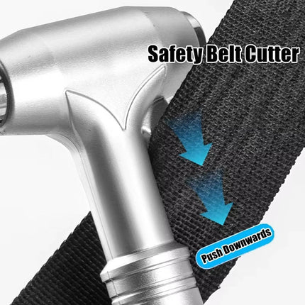 Car Safety Hammer with Seatbelt Cutter, with Glow Handle – image 6