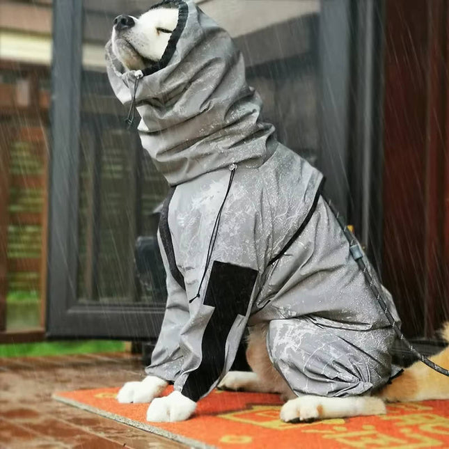 Raincoat for Dogs, Waterproof Dog Raincoat with Hood, Full Body Dog Rain Gear, Reflective Rain Jacket for Dogs