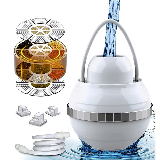 Bath Filter for Tub Faucet with 8 Stage Filtration, Bathtub Filter with KDF 55 and Activated Carbon, Bath Water Filter