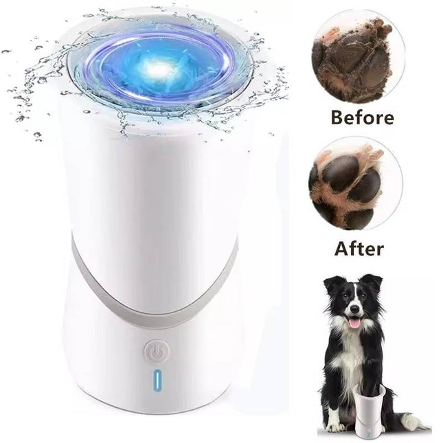 Dog Paw Cleaner Automatic, Rechargeable Dog Paw Washer with 360 Silicone Brushes