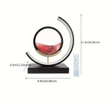 Tuzwa Moving Sand Art Lamp – 17.3-Inch 360° Rotating Quicksand Picture with 3 Light Colors & Adjustable Sand Flow