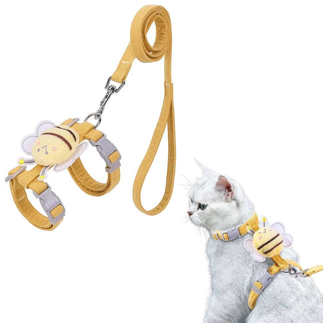 Cat Harness with Leash, Adjustable Cat Vest Harness for Walking, Cat Leash for Outdoor Walks