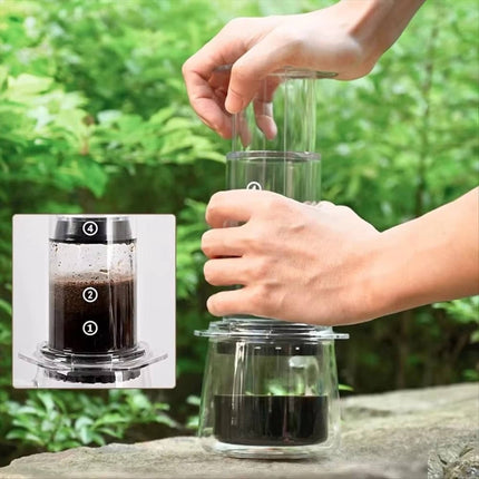 French Press 3 in 1 Coffee Maker, Pour Over Coffee Maker and Portable Coffee Press with Triple Layer Filter – image 6