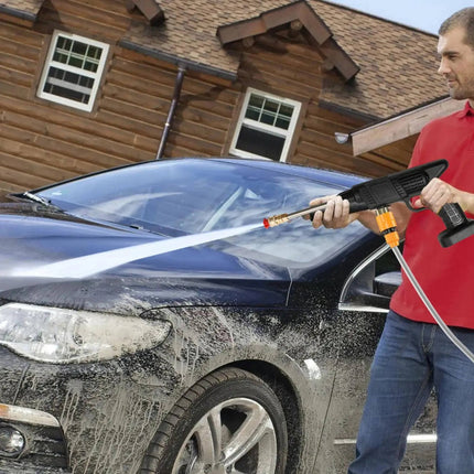 Cordless Spray Gun with Soap Dispenser, Cordless Pressure Washer for Cars and Patio Furniture