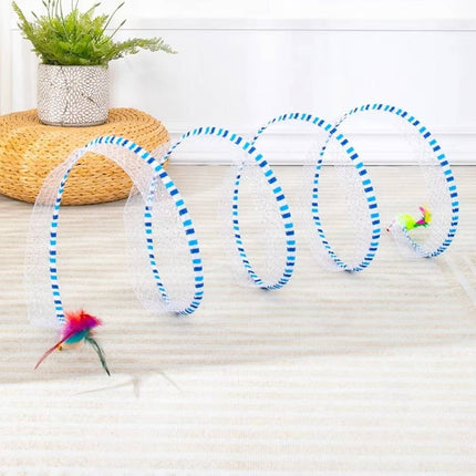 Cat Toy with Plush Mouse and Feather Bell, Collapsible Cat Hunting Toy – image 10