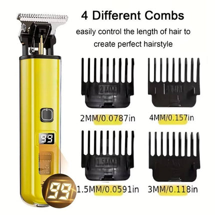 Cordless Hair Clippers, Professional Barber Clippers with LED Display