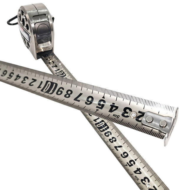 Retractable Tape Measure Stainless Steel with Autolock, Steel Measuring Tape with Antireflective Scale
