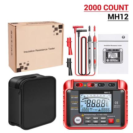 Digital Megohmmeter, Electrical Tester with Backlit Display – image 11
