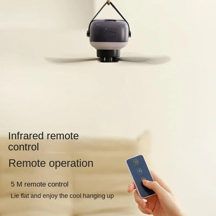 Portable Fan with LED Light and Remote, Rechargeable Outdoor Fan for Tent and Travel – image 5