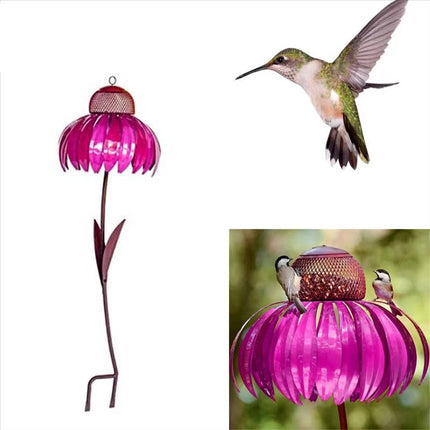 Bird Feeders for Outdoors, Metal Flower Finch Feeder for Chickadees – image 7