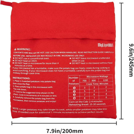 Microwave Potato Bag for 4 Potatoes, Reusable Potato Bag for Microwave – image 4