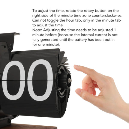 Retro Desk Clock for Office Desk Decor, Angled View