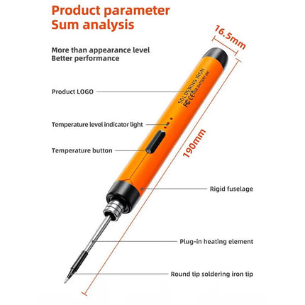 Cordless Soldering Iron Set, Portable Soldering Tool for Beginners with LED Display – image 9