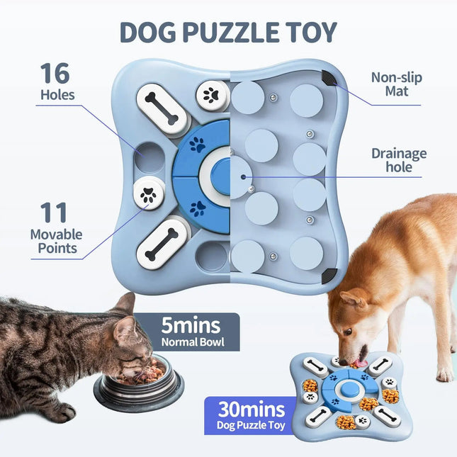 Dog Slow Feeder, Interactive Dog Toy with Sound